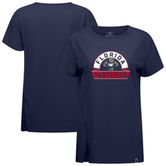 Florida Panthers Levelwear Women's Influx Banner Arch T-Shirt Navy