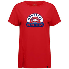 Montreal Canadiens Levelwear Women's Influx Banner Arch T-Shirt Red
