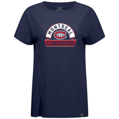 Montreal Canadiens Levelwear Women's Influx Banner Arch T-Shirt Navy