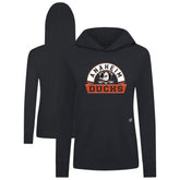 Anaheim Ducks Levelwear Women's Relay Banner Arch Pullover Hoodie Black
