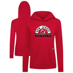 New Jersey Devils Levelwear Women's Relay Banner Arch Pullover Hoodie Red