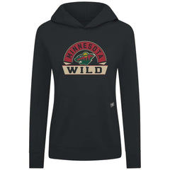 Minnesota Wild Levelwear Women's Relay Banner Arch Pullover Hoodie Black
