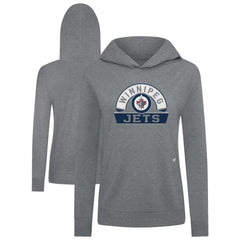 Winnipeg Jets Levelwear Women's Relay Banner Arch Pullover Hoodie Gray
