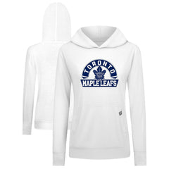 Toronto Maple Leafs Levelwear Women's Relay Banner Arch Pullover Hoodie White