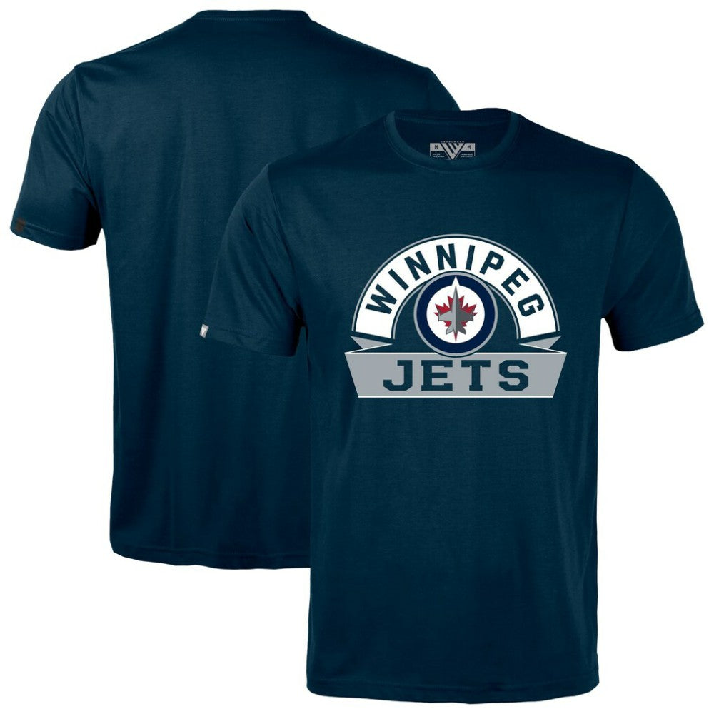 Winnipeg Jets Levelwear Richmond Banner Arch T-Shirt Navy