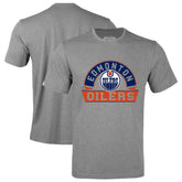 Edmonton Oilers Levelwear Richmond Banner Arch T-Shirt Gray