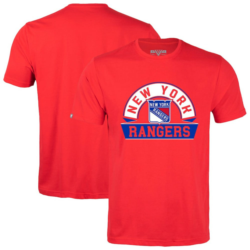 New York Rangers Levelwear Richmond Banner Arch T-Shirt Red