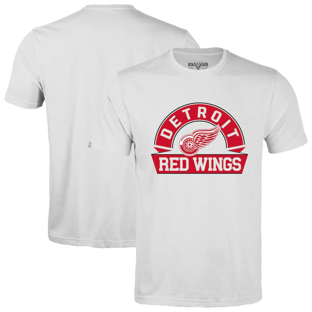Detroit Red Wings Levelwear Richmond Banner Arch T-Shirt White