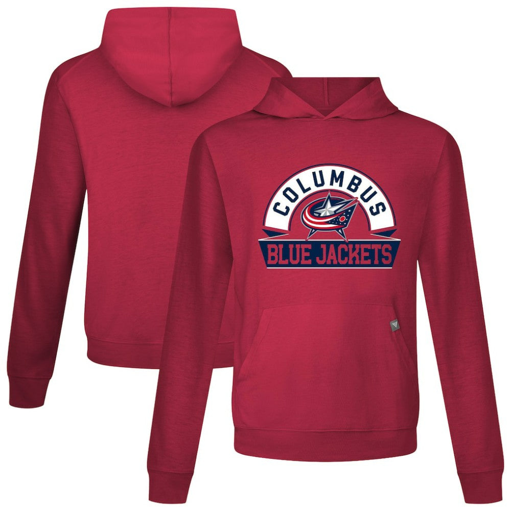 Columbus Blue Jackets Levelwear Relay Banner Arch Pullover Hoodie Red