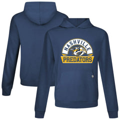 Nashville Predators Levelwear Relay Banner Arch Pullover Hoodie Navy