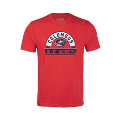 Columbus Blue Jackets Levelwear Youth Little Richmond Banner Arch T-Shirt Red