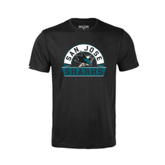 San Jose Sharks Levelwear Youth Little Richmond Banner Arch T-Shirt Black