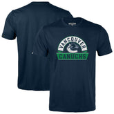 Vancouver Canucks Levelwear Youth Little Richmond Banner Arch T-Shirt Navy