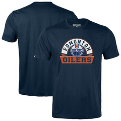 Edmonton Oilers Levelwear Youth Little Richmond Banner Arch T-Shirt Navy