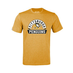 Pittsburgh Penguins Levelwear Youth Little Richmond Banner Arch T-Shirt Gold