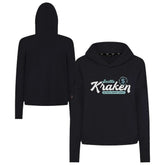Seattle Kraken Levelwear Women's Sweet Monument Tri-Blend Cropped Pullover Hoodie Black