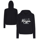Los Angeles Kings Levelwear Women's Sweet Monument Tri-Blend Cropped Pullover Hoodie Black