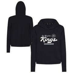 Los Angeles Kings Levelwear Women's Sweet Monument Tri-Blend Cropped Pullover Hoodie Black