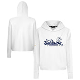 Tampa Bay Lightning Levelwear Women's Sweet Monument Tri-Blend Cropped Pullover Hoodie White