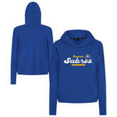 Buffalo Sabres Levelwear Women's Sweet Monument Tri-Blend Cropped Pullover Hoodie Royal