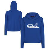 Tampa Bay Lightning Levelwear Women's Sweet Monument Tri-Blend Cropped Pullover Hoodie Royal
