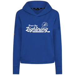 Tampa Bay Lightning Levelwear Women's Sweet Monument Tri-Blend Cropped Pullover Hoodie Royal