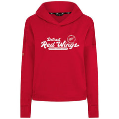 Detroit Red Wings Levelwear Women's Sweet Monument Tri-Blend Cropped Pullover Hoodie Red