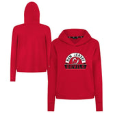 New Jersey Devils Levelwear Women's Sweet Banner Arch Tri-Blend Cropped Pullover Hoodie Red