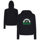 Dallas Stars Levelwear Women's Sweet Banner Arch Tri-Blend Cropped Pullover Hoodie Black