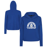 Toronto Maple Leafs Levelwear Women's Sweet Banner Arch Tri-Blend Cropped Pullover Hoodie Royal