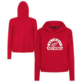 Detroit Red Wings Levelwear Women's Sweet Banner Arch Tri-Blend Cropped Pullover Hoodie Red