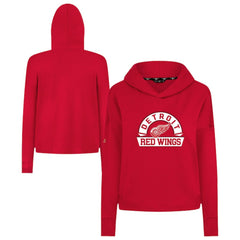 Detroit Red Wings Levelwear Women's Sweet Banner Arch Tri-Blend Cropped Pullover Hoodie Red