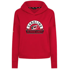 Carolina Hurricanes Levelwear Women's Sweet Banner Arch Tri-Blend Cropped Pullover Hoodie Red