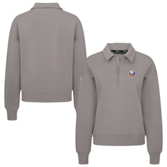 New York Islanders Levelwear Women's Canmore Quarter-Zip Pullover Gray