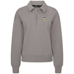 Pittsburgh Penguins Levelwear Women's Canmore Quarter-Zip Pullover Gray