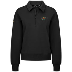 Minnesota Wild Levelwear Women's Canmore Quarter-Zip Pullover Black