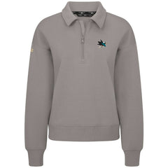 San Jose Sharks Levelwear Women's Canmore Quarter-Zip Pullover Gray