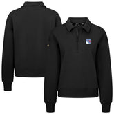 New York Rangers Levelwear Women's Canmore Quarter-Zip Pullover Black