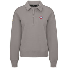 Montreal Canadiens Levelwear Women's Canmore Quarter-Zip Pullover Gray