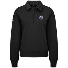 Edmonton Oilers Levelwear Women's Canmore Quarter-Zip Pullover Black