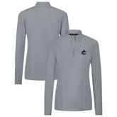 Vancouver Canucks Levelwear Women's Upright Quarter-Zip Pullover Gray