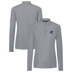 Vancouver Canucks Levelwear Women's Upright Quarter-Zip Pullover Gray