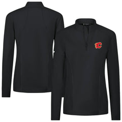 Calgary Flames Levelwear Women's Upright Quarter-Zip Pullover Black