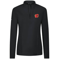 Calgary Flames Levelwear Women's Upright Quarter-Zip Pullover Black