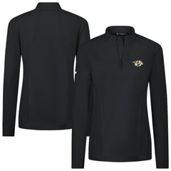 Nashville Predators Levelwear Women's Upright Quarter-Zip Pullover Black