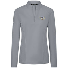 Nashville Predators Levelwear Women's Upright Quarter-Zip Pullover Gray