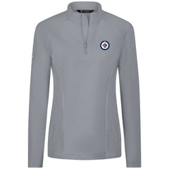 Winnipeg Jets Levelwear Women's Upright Quarter-Zip Pullover Gray