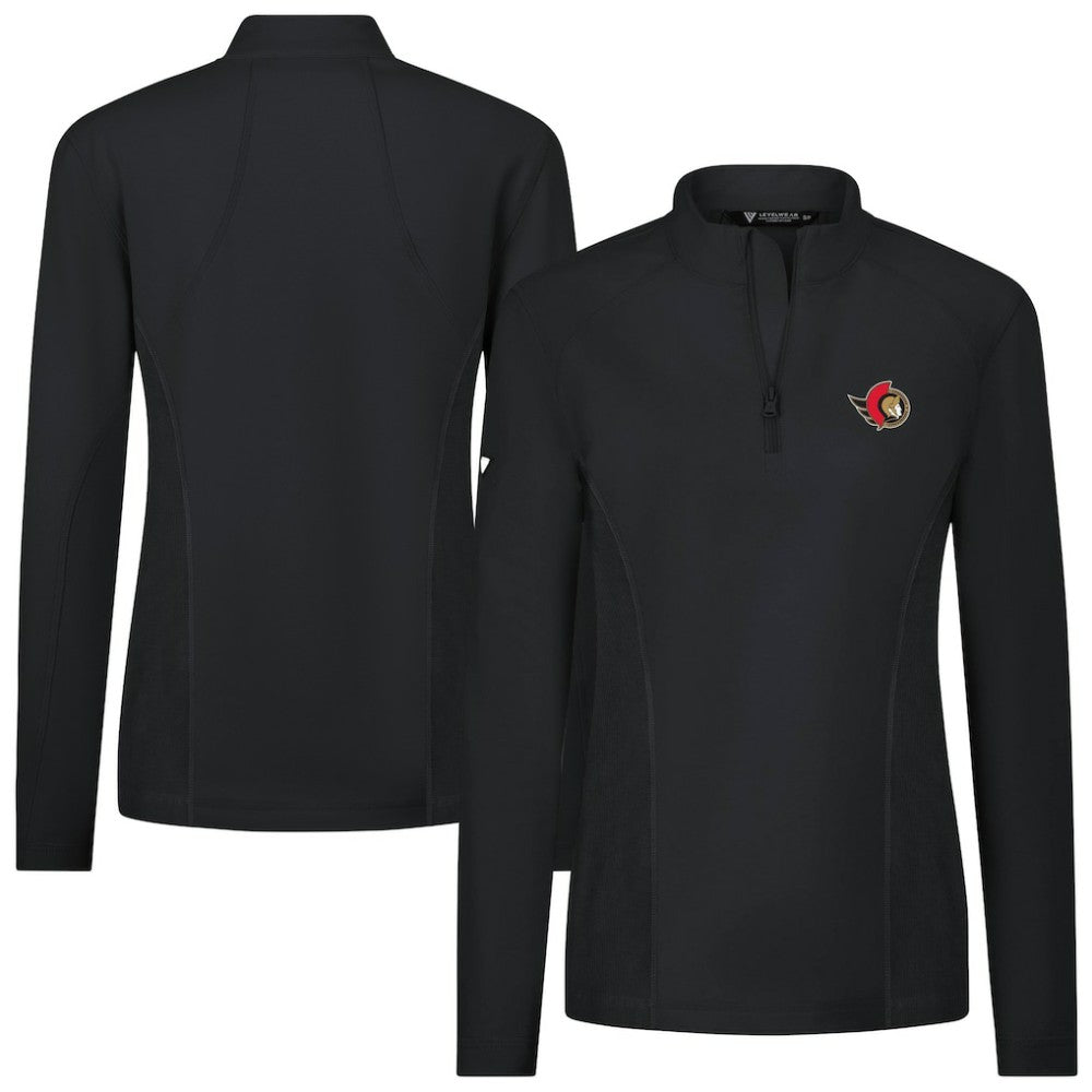 Ottawa Senators Levelwear Women's Upright Quarter-Zip Pullover Black