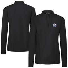 Edmonton Oilers Levelwear Women's Upright Quarter-Zip Pullover Black