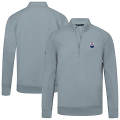 Edmonton Oilers Levelwear Upright Tri-Blend Quarter-Zip Pullover Gray